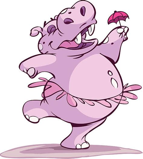 Cartoon Hippo Dancing Ballet Illustrations Royalty Free Vector Graphics And Clip Art Istock