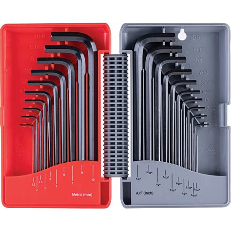 Kennedy Combination Long Arm B Ptmm Af Hex Key Set 20 Piece