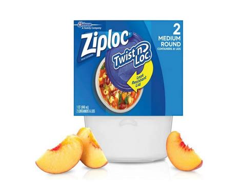 New Ziploc 18035 Twist N Loc Medium Round Containers Lids 32 Oz 2