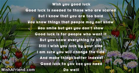 Good Luck Poems