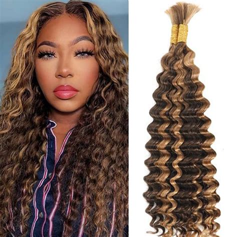 Human Braiding Hair Deep Wave Bulk Human Hair For Braiding No Weft Curly Human Hair