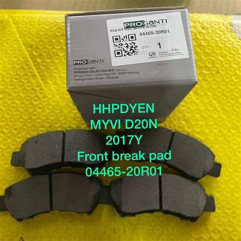 Pro Ganti Perodua Myvi New Year Front Brake Pad Set Ready