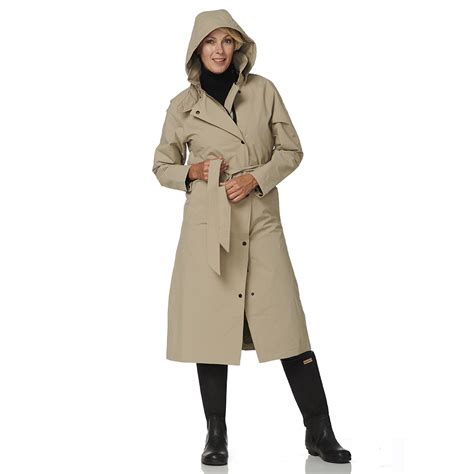 Lange Regenjas Dames Michigan Beige Happyrainydays