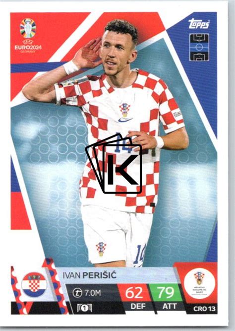 fotbalová karta Topps Match Attax EURO 2024 CRO13 Ivan Perišić Croatia