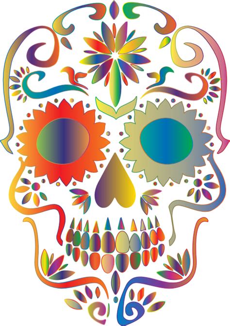 Day Of The Dead Bone Skull Line Clipart Day Of The Dead Clipart