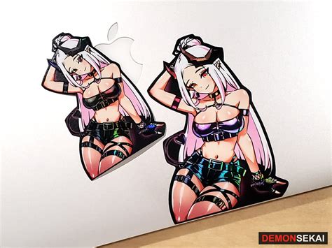 Goth Grunge Succubus Demon Waifu Holographic Vinyl Sticker Edition With 3d Textures Season 01