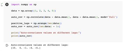 Numpy Python Calculating Auto Covariance Askpython