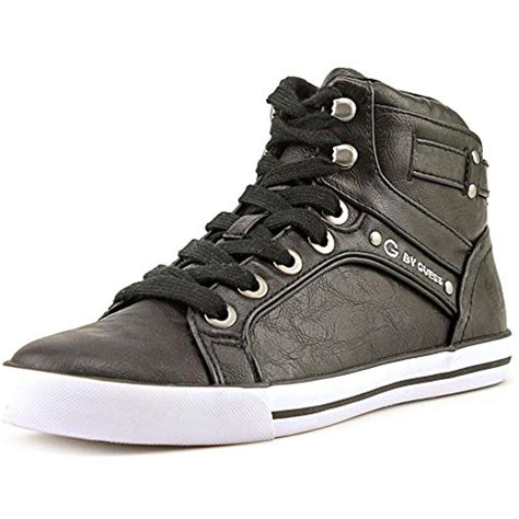 G By Guess Womens Opall2 Hight Top Lace Up Fashion Sneakers Black Size 100 Vw High Top