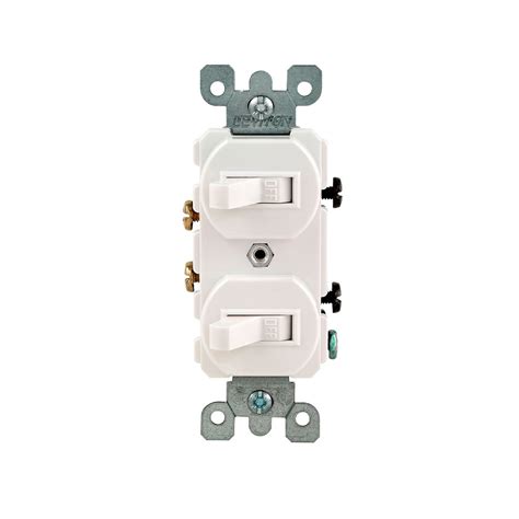 W Interruptor Doble De Palanca A L T V Blanco Leviton