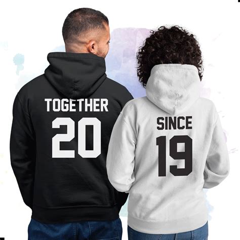 Together Since Couple Hoodies Matching Hoodies Personalized Couple Hoodie