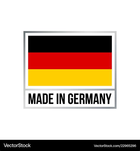 Made In Germany Icon With German Flag Royalty Free Vector