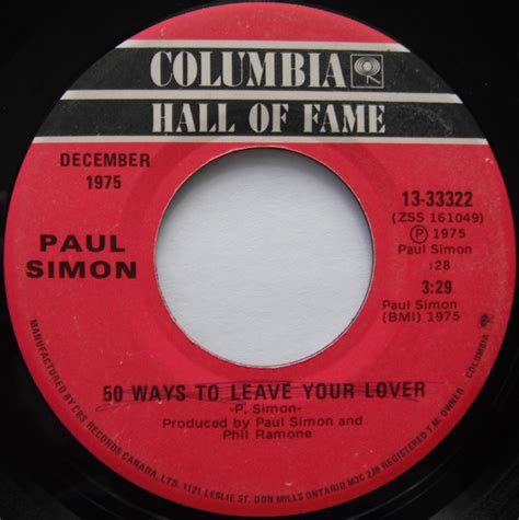 Paul Simon 50 Ways To Leave Your Lover Still Crazy After All These Years Vinyl Discogs