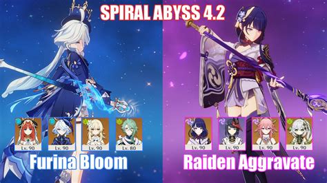 C Furina Bloom C Raiden Aggravate Spiral Abyss Genshin