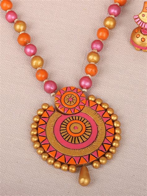 Multi Colored Beaded Terracotta Necklace Set A Local Tribe