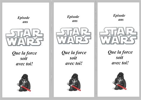 Carte D Invitation Anniversaire Star Wars Gratuite À Imprimer