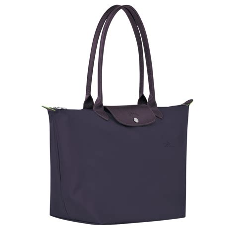 Le Pliage Green L Tote Bag Bilberry Recycled Canvas Longchamp Th