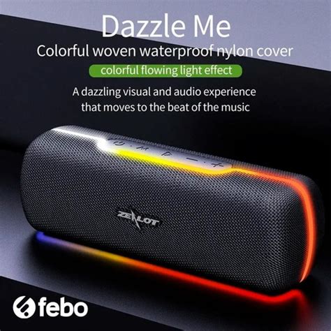 Parlante Portable Bluetooth Zealot S55 Tws Rgb 10w Rms Febo FEBO