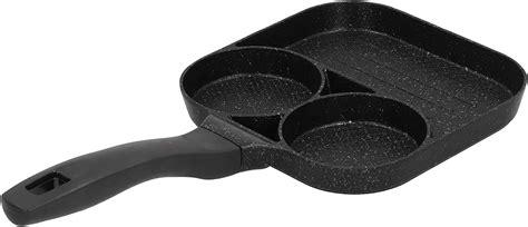 Nonstick Egg Frying Pan Sectional Skillet 3 In 1 Nonstick Pan Divided Grill Frying Pan 3