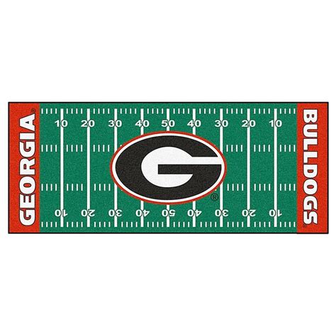 University Of Georgia Football Field 72 X 30 Runner Multi