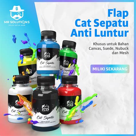 Jual Cat Sepatu Kanvas Hitam Putih Permanen Anti Luntur Cat Kain Canvas