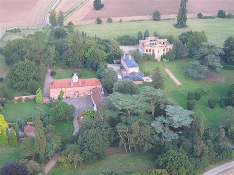 An Aerial View Of The Unusual Remains Of Felix Hall Near Kelvedon Essex By Balloon Flight