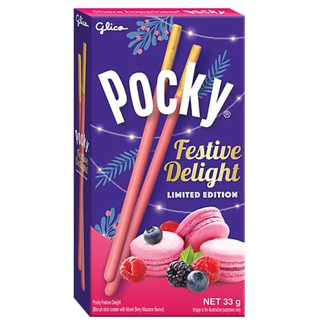 Combo 4 Hộp Bánh Que Glico Pocky 2 Dâu 2 Festive Delight Bánh