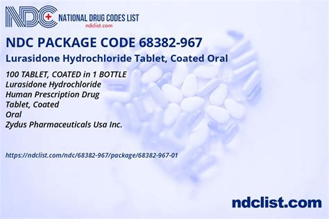 Ndc Package Lurasidone Hydrochloride Tablet Coated Oral