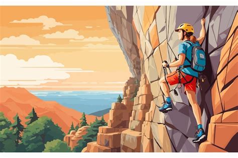 Premium Vector Rock Climbing Sport Illustration
