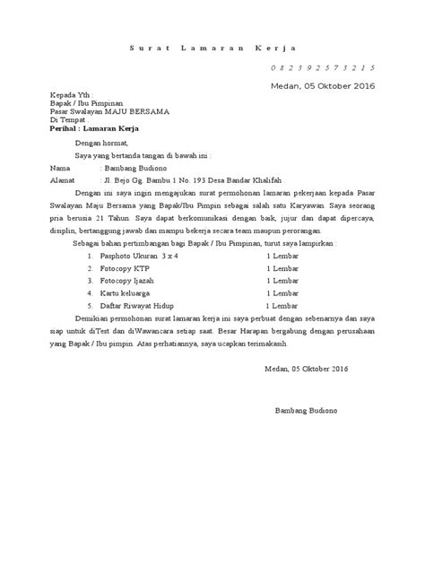 Halaman Unduh Untuk File Contoh Surat Lamaran Kerja Di Swalayan Yang Ke