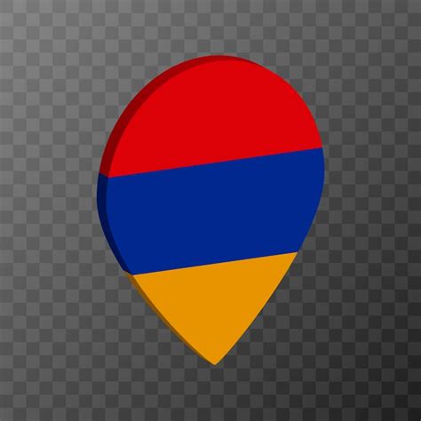 Puntero Del Mapa Con La Bandera De Armenia Ilustraci N Vectorial