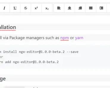 Simple WYSIWYG Editor For Angular Apps Ngx Editor Angular Script