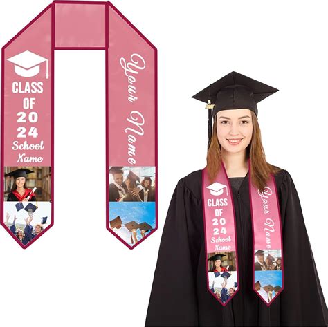 Cupike Custom Graduation Stole Personalized Class Of 2024 Customize Graduation