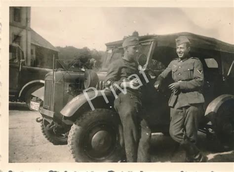 Foto Wk Ii Wehrmacht Soldaten Fahrzeug Konvoi K Eur Picclick De