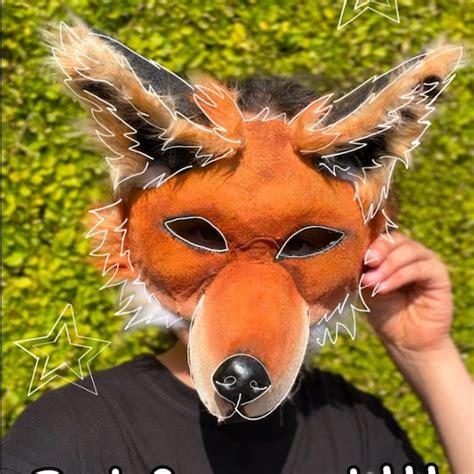 Red Fox Mask Etsy