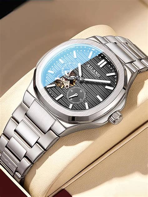 AILANG Brand New Fashion Square Mechanical Watch For Men Stainless