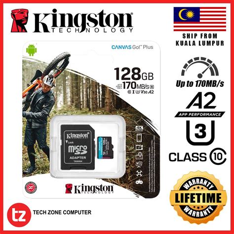 Kingston Canvas Go Plus Micro SD Card With Adapter 64GB 128GB