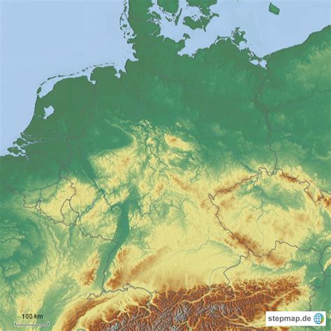 Stepmap Deutschland Gebirge Landkarte F R Deutschland