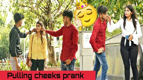 Pulling Cheeks Prank On Cute Girls Stranger Pulling Cheeks 😍💕