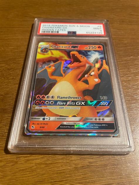 Pok Mon Karta Charizard Gx Psa Hidden Fates Aukro