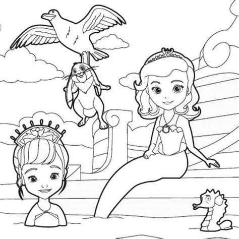 Princess Sofia Mermaid Coloring Pages