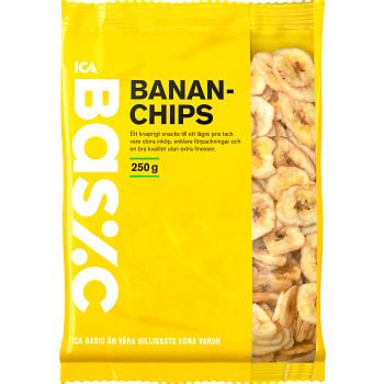 bananchips  ica basic handla mat  fran din lokala ica butik