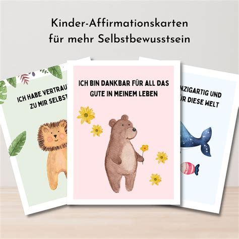 Bunte Affirmationskarten Kinder Er Set Ermutigung Positive