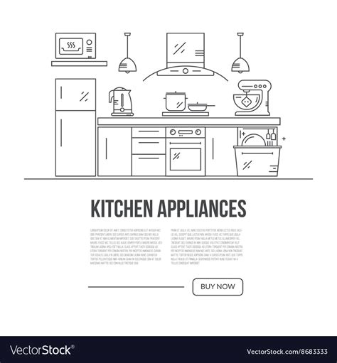 Modern Kitchen Royalty Free Vector Image - VectorStock