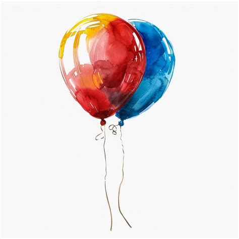 Premium Photo Red Flying Balloon Isolated On White Background