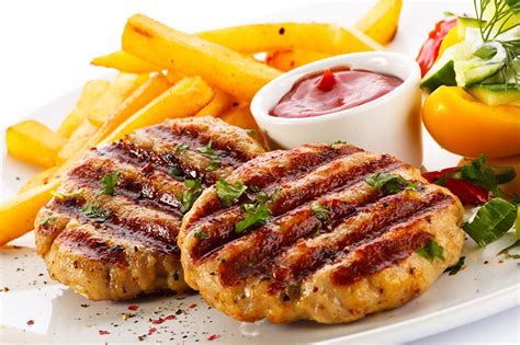 Tapety Frytki Keczup Fast food żywność Produkty mięsne