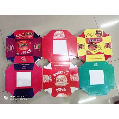 Jual Kemasan Burger 10x10x8 Cm Isi 50 Pcs Dus Burger Box Burger