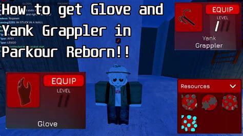 How To Get Glove And Yank Grappler In PARKOUR REBORN All Parts