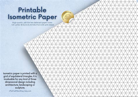 Isometric Graph Paper Digital Isometric Grid Paper PDF And ...