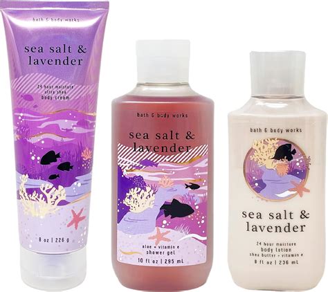 Amazon Bath Body Works Sea Salt Lavender Piece Set Body