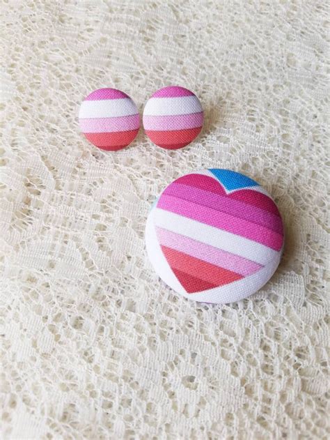 Lesbian Pride Earrings Lesbian Pride Jewelry Lesbian Etsy